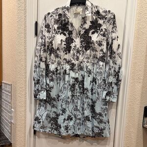 Floral Black and White Women's dress